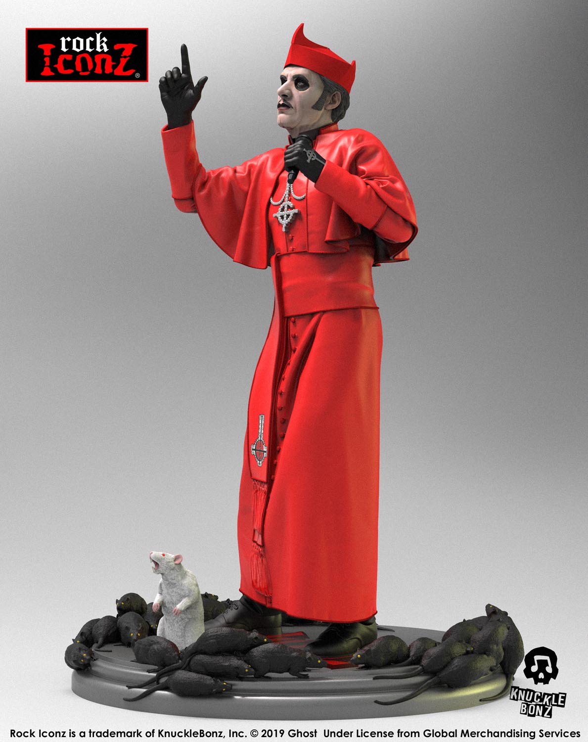 Ghost Cardinal Copia (Red Cassock) KnuckleBonz Statue